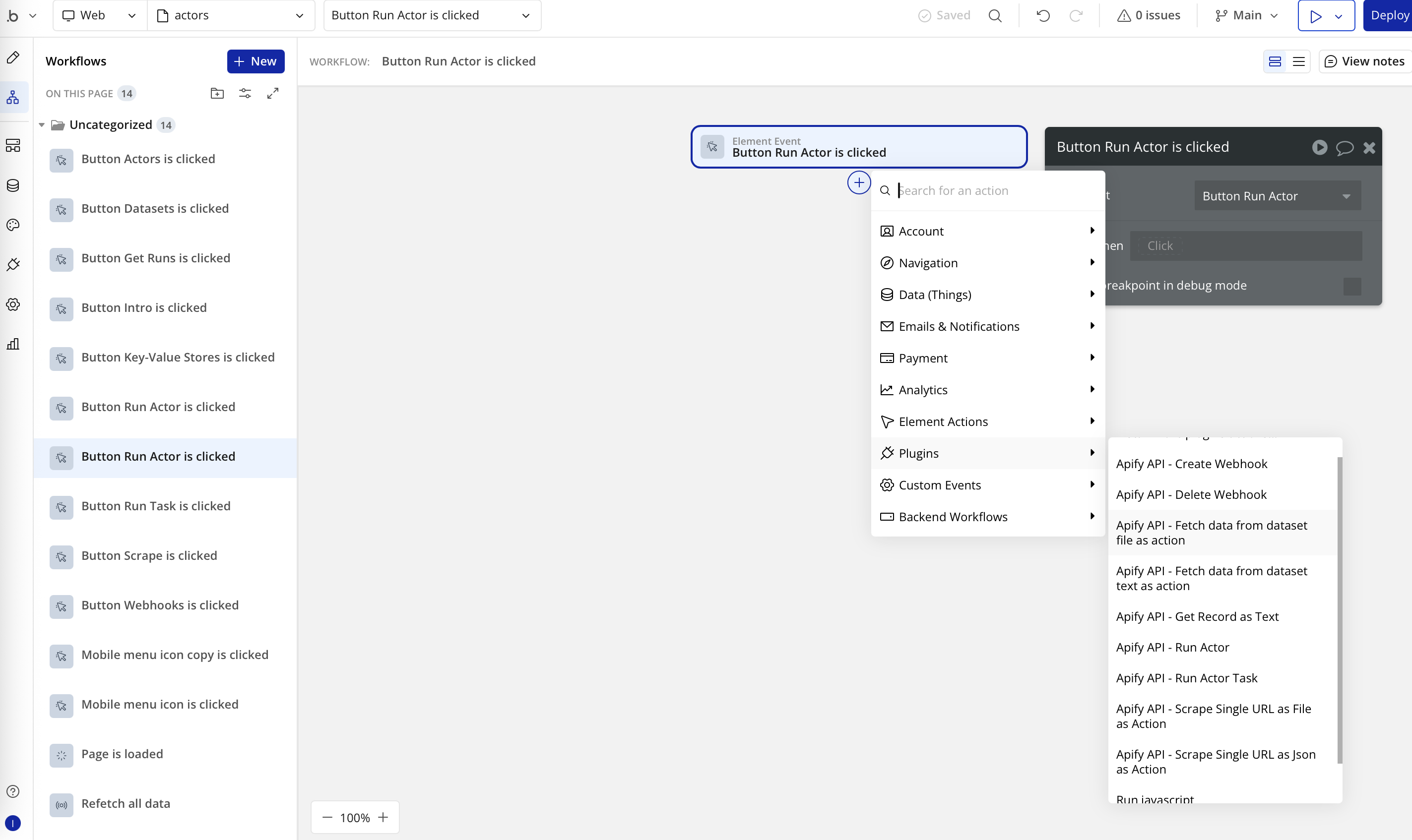 Add action to workflow